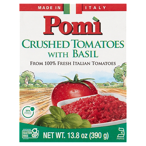 Pomì Crushed Tomatoes with Basil, 13.8 oz
