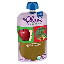 Plum Organics Broccoli & Apple Organic Baby Food, 4 oz