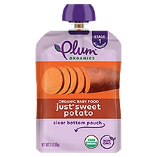 Plum Organics Just Sweet Potato Organic Baby Food, Stage 1, 4+ months, 3 oz