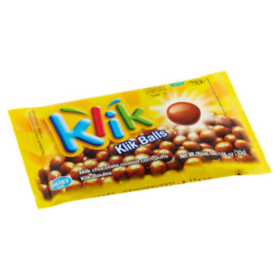 Klik Balls Milk Chocolate Coated Corn Puffs, 1.06 oz