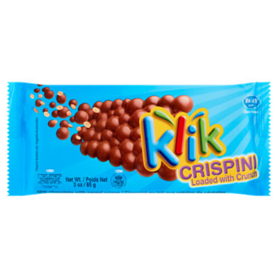 Klik Crispini Milk Chocolate with Cereal Crisps, 3 oz