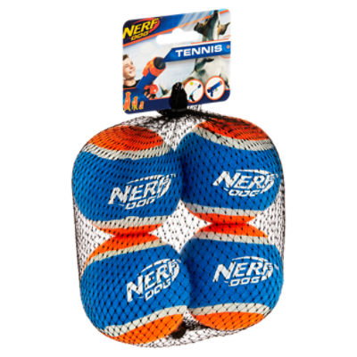 Nerf Dog Tennis Ball Dog Toy, 4 count