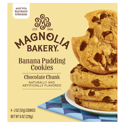 Magnolia Bakery Banana Pudding Cookies - Chocolate Chunk, 4ct, 8oz Carton