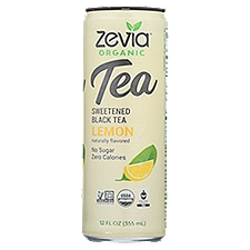 Zevia Organic Lemon Sweetened Black Tea, 12 fl oz