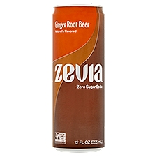 Zevia Zero Calorie Ginger Root Beer Soda, 355 ml