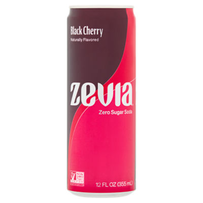 Zevia Zero Calorie Black Cherry Soda, 12 fl oz