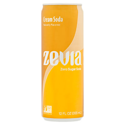 Zevia Zero Calorie Cream Soda, 12 fl oz