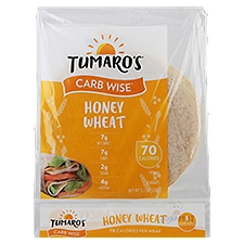 Tumaro's Carb Wise Honey Wheat, Wraps, 8 Each