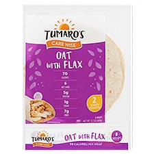 Tumaro's Carb Wise Wraps, Oat with Flax, 11.2 Ounce