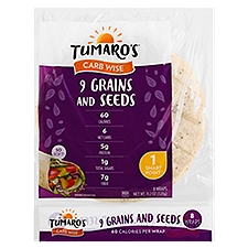Tumaro's Low In Carbs Wraps - 9 Grain with Chia, 11.2 Ounce