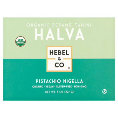 Hebel & Co Pistachio Nigella Organic Sesame Tahini Halva, 8 oz
