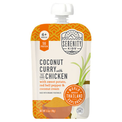 Coconut Curry with Free Range Chicken with Sweet Potato, Red Bell Pepper & Coconut Cream