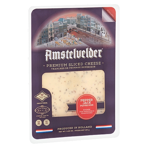Amstelvelder Pepper Jack Premium Sliced Cheese, 5.29 oz