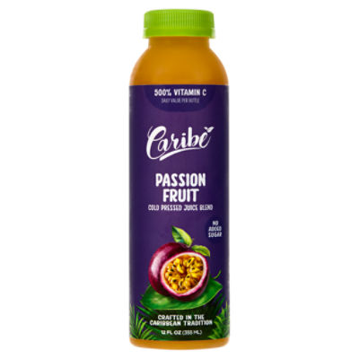 Caribé Passion Fruit Cold Pressed Juice Blend, 12 fl oz