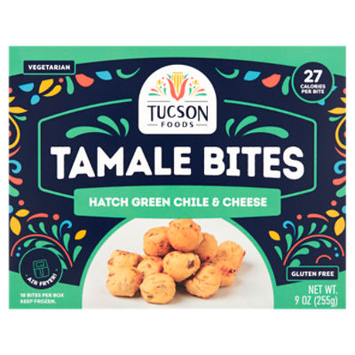 Tucson Foods Hatch Green Chile & Cheese Tamale Bites, 18 count, 9 oz