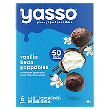 Yasso Vanilla Bean Poppables, Ice Cream, 4.08 Fluid ounce