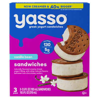Yasso Greek Yogurt Sandwiches, Vanilla Bean ShopRite