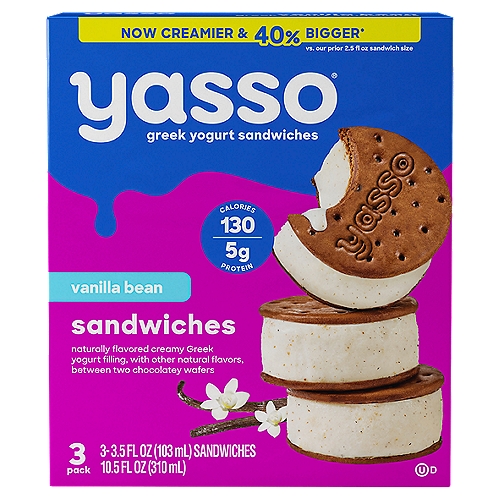Yasso Greek Yogurt Sandwiches, Vanilla Bean