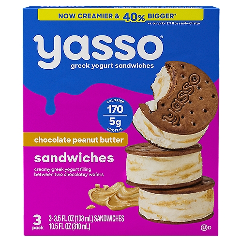 Yasso Greek Yogurt Sandwiches, Chocolate Peanut Butter