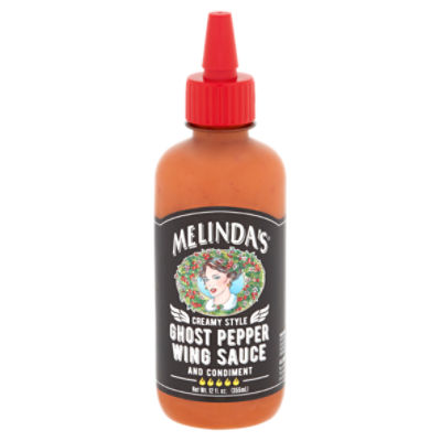 Melinda's Creamy Style Ghost Pepper Wing Sauce and Condiment, 12 fl oz