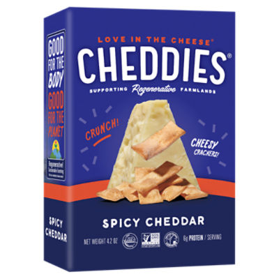 Cheddies Spicy Cheddar Cheesy Crackers, 4.2 oz