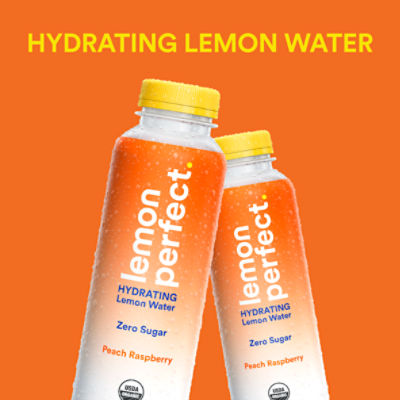 Lemon Perfect Peach Raspberry Hydrating Lemon Water, 15.2 fl oz Bottle -  The Fresh Grocer