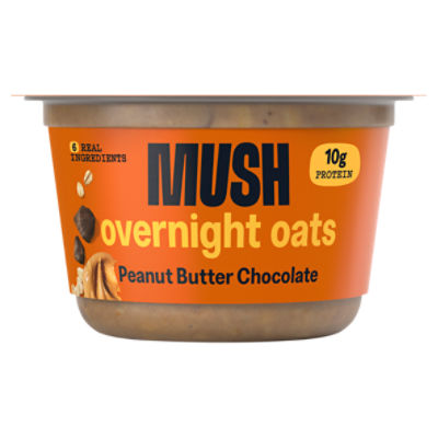 Mush 15g Protein Peanut Butter Chocolate Chip Overnight Oats, 5.5 oz