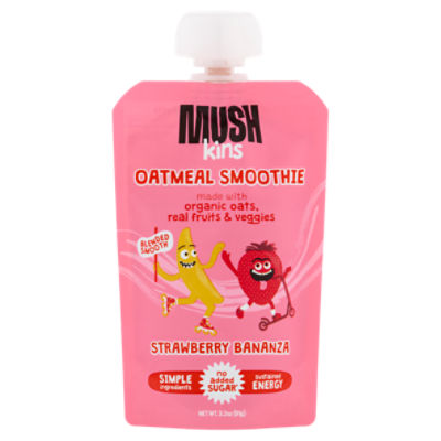 Mush Kins Strawberry Bananza Oatmeal Smoothie, 3.2 oz