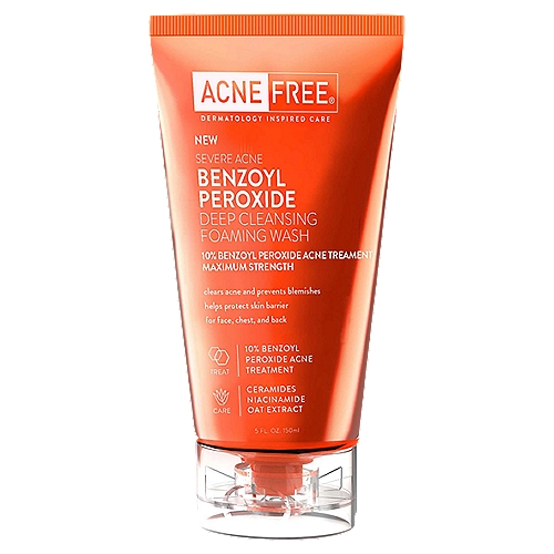 AcneFree Severe Acne Benzoyl Peroxide Deep Cleansing Foaming Wash, 5 fl oz
