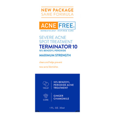Acne Free Maximum Strength Terminator 10 Severe Acne Spot Treatment, 1 fl oz, 1 Fluid ounce