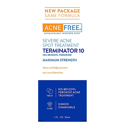 Acne Free Maximum Strength Terminator 10 Severe Acne Spot Treatment, 1 fl oz