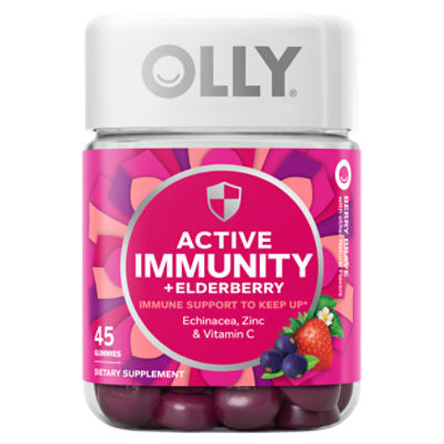 Olly Berry Brave Active Immunity + Elderberry Gummies Dietary