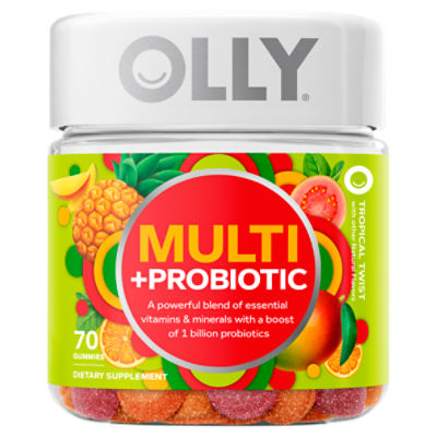 Olly Tropical Twist Multi + Probiotic Dietary Supplement, 70 count ShopRite