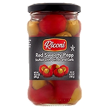 Riconi Stuffed with Olives and Garlic Red Sweety, Pepp, 10.2 Ounce