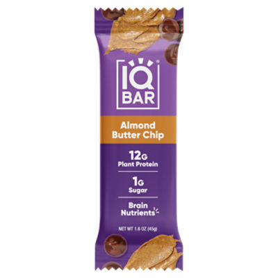 IQBar Almond Butter Chip Bar, 1.6 oz