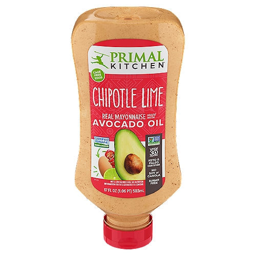 Primal Kitchen Chipotle Lime Real Mayonnaise Made with Avocado Oil, 17 fl oz