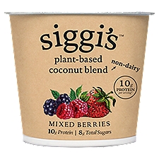 Siggi's Plant-Based Coconut Blend, Mixed Berry, 5.3 Ounce