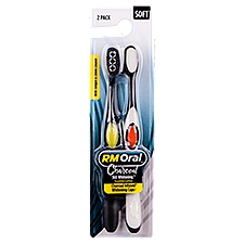 RM Oral 2 Count Charcoal 360 Whitening Soft Tooth Brush