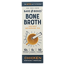 Bare Bones Bone Broth Chicken Instant Beverage Mix, .53 oz, 4 count