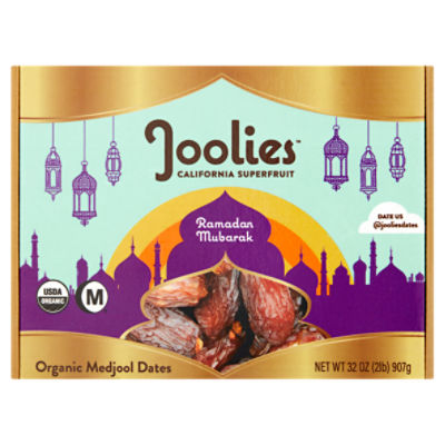 Joolies Ramadan Mubarak Organic Medjool Dates, 32 oz