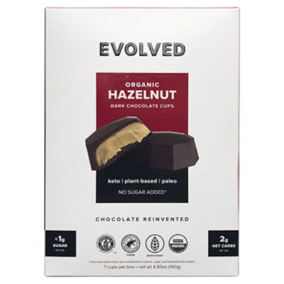 Evolved Organic Hazelnut Dark Chocolate Cups, 7 count, 4.93 oz