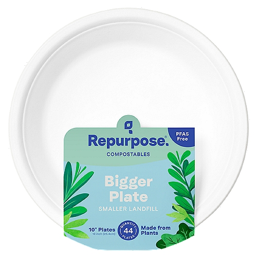 Repurpose Compostables 10'' Plates, 44 count