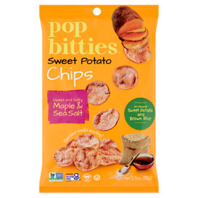 Pop Bitties Sweet and Salty Maple & Sea Salt Potato Chips, 3.5 oz
