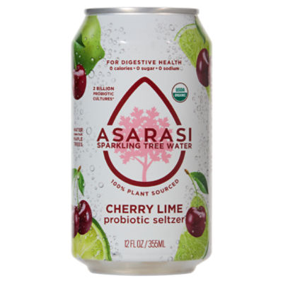 Asarasi Cherry Lime Probiotic Seltzer, 12 fl oz
