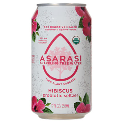 Asarasi Hibiscus Probiotic Seltzer, 12 fl oz