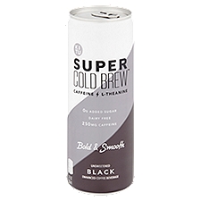 Super Cold Brew Unsweetened Black, Enhanced Coffee Beverage, 11 Fluid ounce