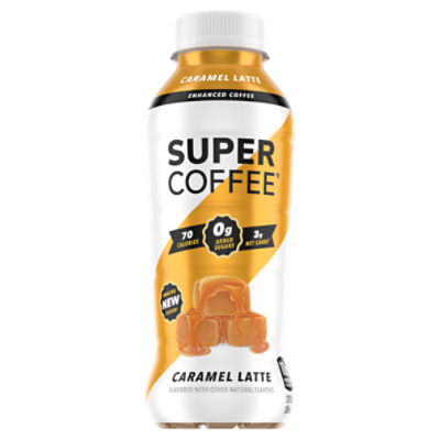 Super Coffee Caramel Latte Enhanced Coffee, 12 fl oz