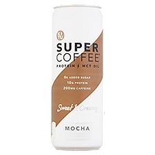 Super Coffee Mocha, Enhanced Coffee Beverage , 11 Fluid ounce