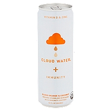 Cloud Water + Immunity Blood Orange & Coconut Organic Sparkling Beverage, 12 fl oz