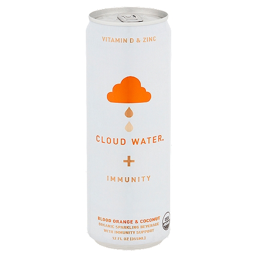 Cloud Water + Immunity Blood Orange & Coconut Organic Sparkling Beverage, 12 fl oz